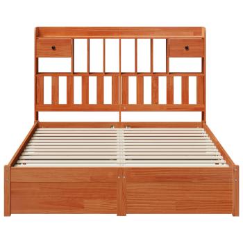 Bücherregal Bettgestell 2 pcs Wachsbraun 200 x 140 cm