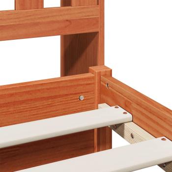 Bücherregal Bettgestell 2 pcs Wachsbraun 200 x 140 cm