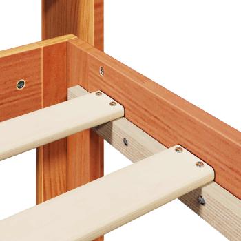 Bettrahmen mit Kopfteil 2 pcs Wachsbraun Massivholz Kiefer