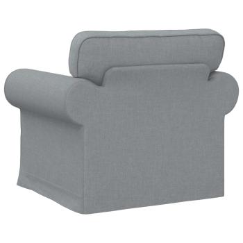 ARDEBO.de - Sofa Hellgrau 215 x 82 x 80 cm Metall