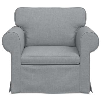 Sofa Hellgrau 215 x 82 x 80 cm Metall