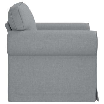 Sofa Hellgrau 215 x 82 x 80 cm Metall