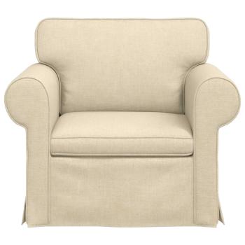 Sofa Creme 215 x 82 x 80 cm Metall