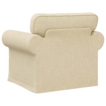 Sofa Creme 215 x 82 x 80 cm Metall