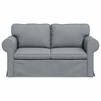 Sofa Hellgrau 215 x 82 x 80 cm Metall