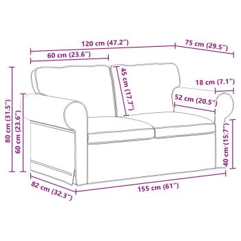 Sofa Hellgrau 215 x 82 x 80 cm Metall