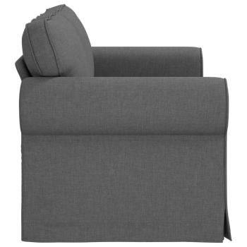 Sofa Dunkelgrau 215 x 82 x 80 cm Metall