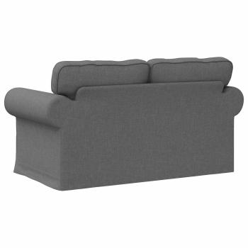 Sofa Dunkelgrau 215 x 82 x 80 cm Metall