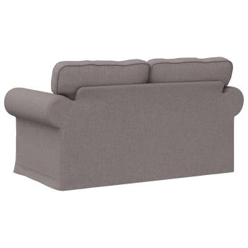 Sofa Taupe 215 x 82 x 80 cm Metall