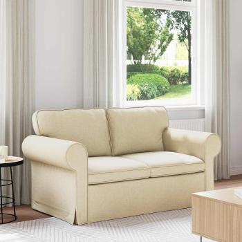 ARDEBO.de - Sofa Creme 215 x 82 x 80 cm Metall