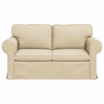 Sofa Creme 215 x 82 x 80 cm Metall