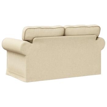 Sofa Creme 215 x 82 x 80 cm Metall