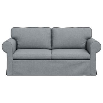 Sofa Hellgrau 215 x 82 x 80 cm Metall