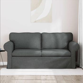 Sofa Dunkelgrau 215 x 82 x 80 cm Metall