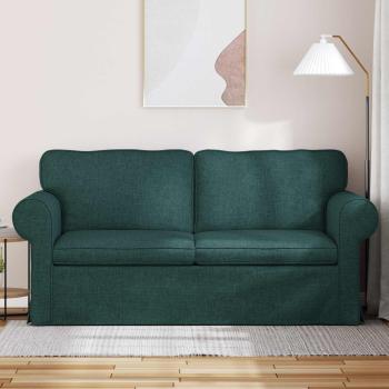Sofa Dunkelgrün 215 x 82 x 80 cm Metall
