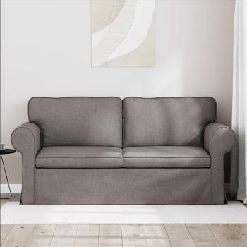 Sofa Taupe 215 x 82 x 80 cm Metall