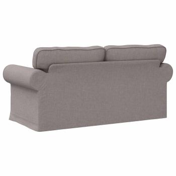 Sofa Taupe 215 x 82 x 80 cm Metall