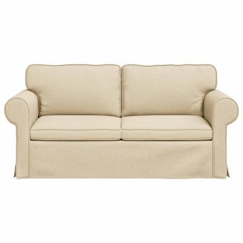 Sofa Creme 215 x 82 x 80 cm Metall