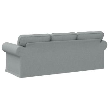 Sofa Hellgrau 215 x 82 x 80 cm Metall