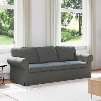 ARDEBO.de - Sofa Dunkelgrau 215 x 82 x 80 cm Metall