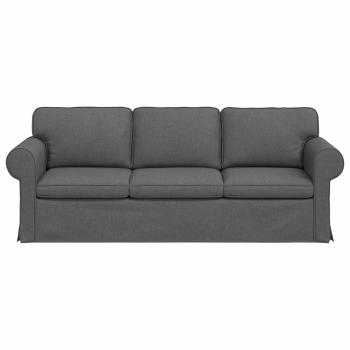 Sofa Dunkelgrau 215 x 82 x 80 cm Metall
