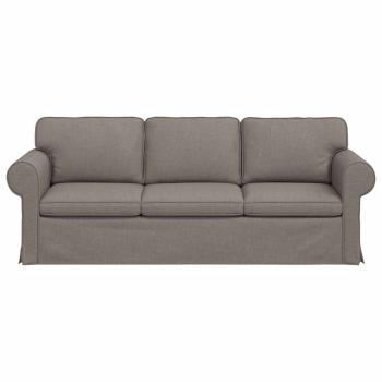 Sofa Taupe 215 x 82 x 80 cm Metall