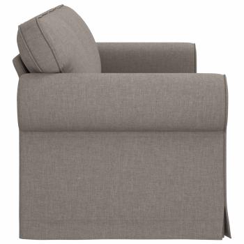 Sofa Taupe 215 x 82 x 80 cm Metall