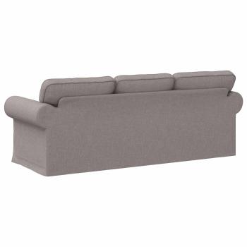 Sofa Taupe 215 x 82 x 80 cm Metall