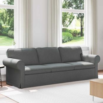 ARDEBO.de - Sofa Dunkelgrau 215 x 82 x 80 cm Metall