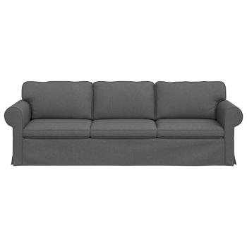 Sofa Dunkelgrau 215 x 82 x 80 cm Metall