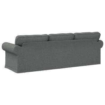 Sofa Dunkelgrau 215 x 82 x 80 cm Metall