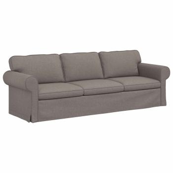 Sofa Taupe 215 x 82 x 80 cm Metall
