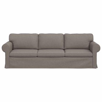 Sofa Taupe 215 x 82 x 80 cm Metall