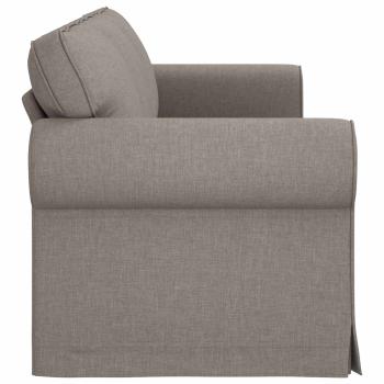 Sofa Taupe 215 x 82 x 80 cm Metall