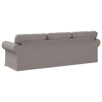 Sofa Taupe 215 x 82 x 80 cm Metall