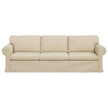 Sofa Creme 215 x 82 x 80 cm Metall