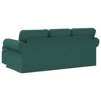 Sofa Dunkelgrün 215 x 138 x 80 cm Metall