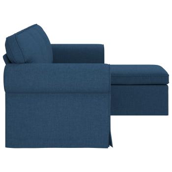 Sofa Blau 215 x 138 x 80 cm Metall