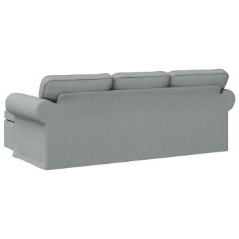 Sofa Hellgrau 215 x 138 x 80 cm Metall