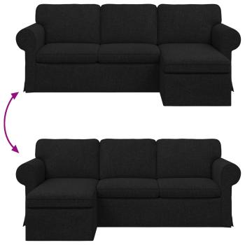 Sofa Schwarz 215 x 138 x 80 cm Metall