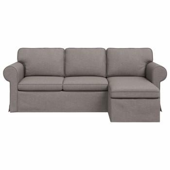 Sofa Taupe 215 x 138 x 80 cm Metall