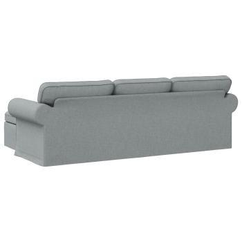 Sofa Hellgrau 215 x 138 x 80 cm Metall