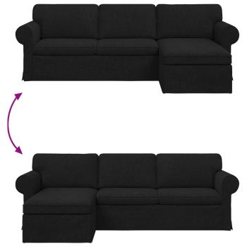 Sofa Schwarz 215 x 138 x 80 cm Metall