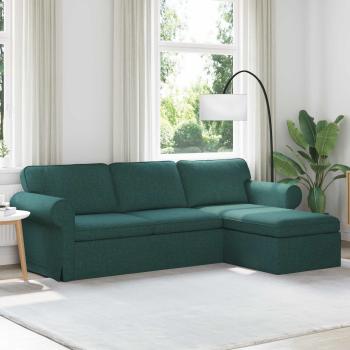 ARDEBO.de - Sofa Dunkelgrün 215 x 138 x 80 cm Metall