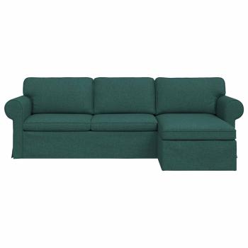 Sofa Dunkelgrün 215 x 138 x 80 cm Metall