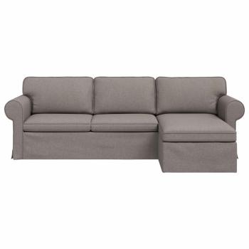 Sofa Taupe 215 x 138 x 80 cm Metall