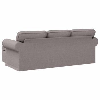 Sofa Taupe 215 x 138 x 80 cm Metall