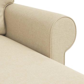 Sofa Creme 215 x 138 x 80 cm Metall