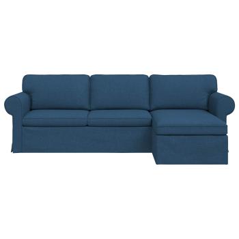 Sofa Blau 215 x 138 x 80 cm Metall