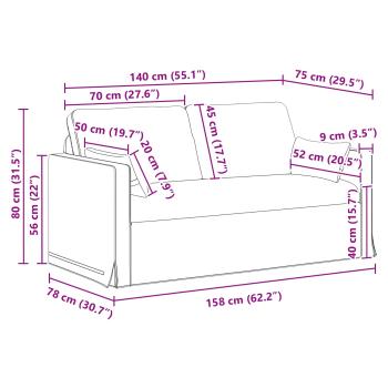 Sofa Taupe 159 x 78 x 80 cm Metall
